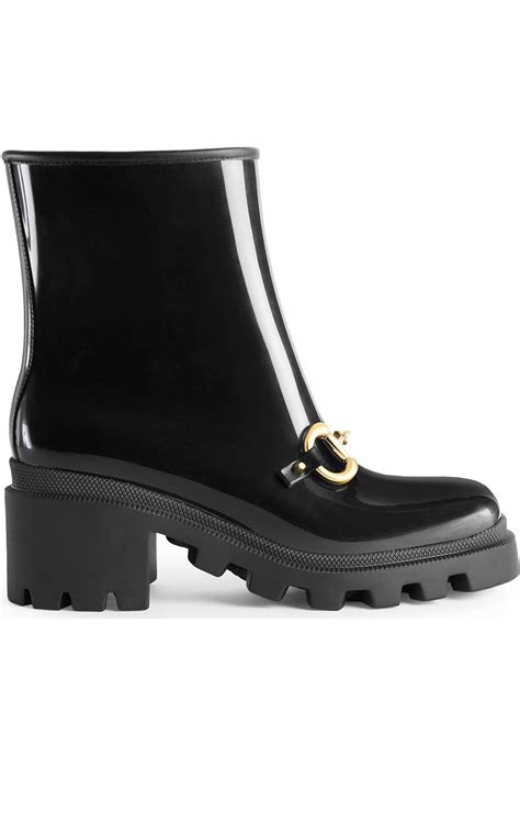 gucci horsebit rain boots|gucci high heel boots.